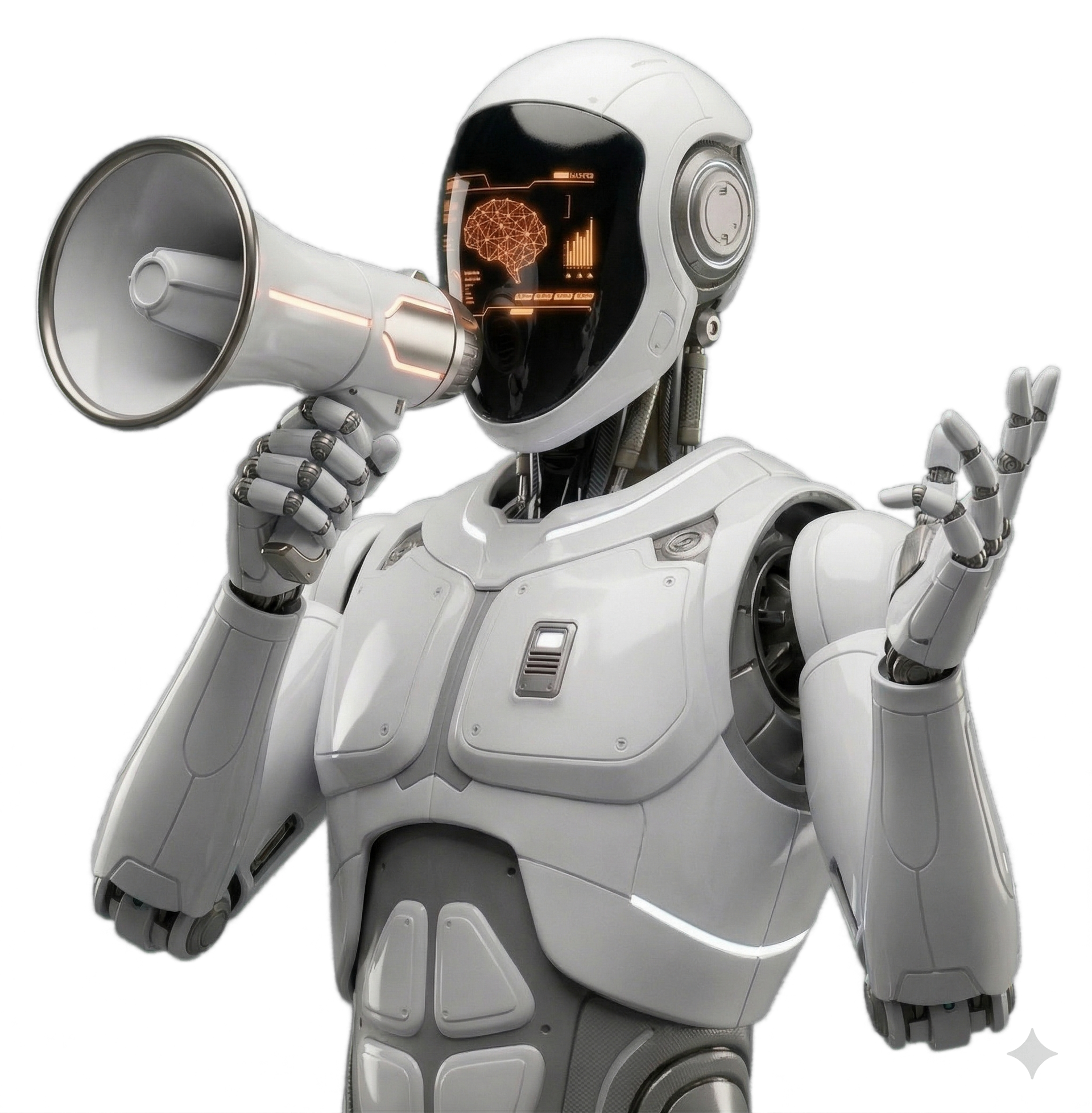 רובוט AI עם מגפון — שאלות נפוצות